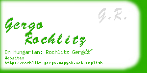 gergo rochlitz business card